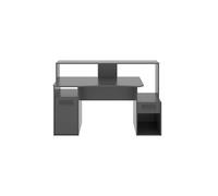 Bureau Gaming Table de jeu coloris graphite - Longueur 153,5 x Profondeur 62-68.5 x Hauteur 84.2-97 cm --