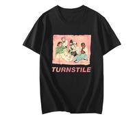 Bureau GISE Turnstile T Shirt American Hardcore Punk T-Shirt Homme 100% Cotton Soft Tee Tops Tops Black M.jpg.jpg Black L