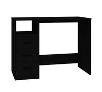 Bureau - GOTOTOP - M1080 - Noir - Bois d'ingénierie - 3 tiroirs - 102x50x76 cm
