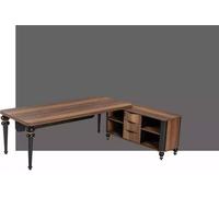 Bureau Grand bureau d'angle en bois Meubles de bureau JVmoebel