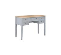vidaXL Bureau 109,5 x 45 x 77,5 cm Bois gris avec tiroirs