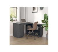 vidaXL Bureau Gris 110x50x75 cm Bois massif de pin