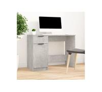 vidaXL Bureau Gris béton – Bois d'ingénierie – 100 x 50 x 75 cm – 811497