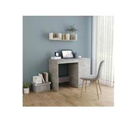 vidaXL Bureau Gris béton Bois d'ingénierie 100 x 50 x 76 cm