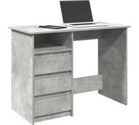 Bureau gris béton 102x50x75 cm bois d ingénierie Gris G