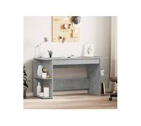 vidaXL Bureau gris béton 140x50x75 cm bois d'ingénierie, bureau d'écriture, bureau d'ordinateur, bureau à domicile, bureau d'étude, bureau de travail