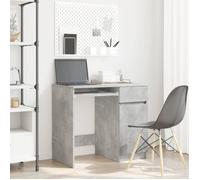 vidaXL Bureau gris béton – Bois d'ingénierie – 86×49×76 cm