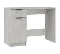 vidaXL Bureau Gris béton – Bois d'ingénierie – 100 x 50 x 75 cm – 811497