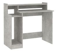 Bureau Gris CLOUD Table à écrire Pour 1 personne et lumières LED Gris béton 97x45x90 cm bois d'ingénierie BBB429