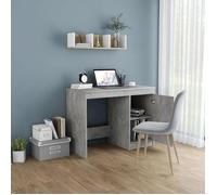 Bureau Gris, CLOUD, Table à écrire, Pour 1 personne, Gris béton 100x50x76 cm ,bois d'ingénierie BBB420