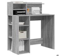 Bureau Gris, CLOUD, Table à écrire, Pour 1 personne, Gris Sonoma 90x48x101,5 cm ,bois d'ingénierie BBB1055