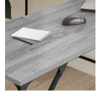 Bureau Gris, CLOUD, Table à écrire, Pour 1 personne, sonoma gris 149x149x75 cm ,bois d'ingénierie BBB604