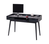 Bureau Hwc-A70b, Table Pour Ordinateur, Mdf 120x55cm Gris Foncé Gris