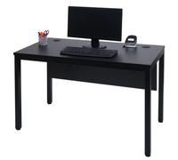 Bureau MENDLER HWC-E94, table de bureau informatique 120x60cm noir Noir G