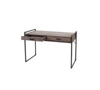 Bureau MENDLER HWC-F58 75x120x60cm structure 3D aspect chêne sauvage marron Marron G