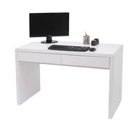 Bureau Hwc-G51, Bureau Bureau Informatique Table De Travail, Blanc Brillant 120x60cm Blanc