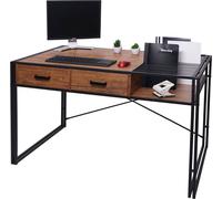 Bureau Hwc-H91, Bureau Bureau Informatique, Industriel 76x120x70cm Brun Marron