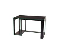 Bureau HWC-J26, bureau informatique table de bureau, 120x60x76cm noir-vert