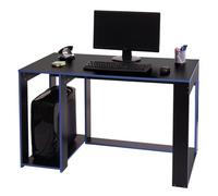 Bureau HWC-J26, bureau informatique table de bureau, 120x60x76cm ~ noir-bleu