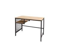 - Bureau industriel en bois et métal Dock - L. 90 x H. 75 cm - Noir - Dock