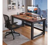 Bureau industriel en bois et métal, table d'étude facile à assembler, bureau d'écriture et de jeu pour Worpaces modernes, design robuste et élégant