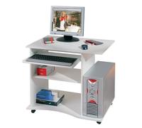 Bureau informatique à roulettes PEPE - Blanc Inter Link