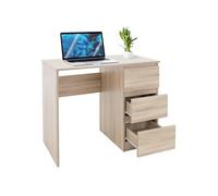 Bureau informatique avec 3 tiroirs MDF chêne Sonoma ML-DESIGN