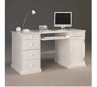 Bureau Informatique Blanc de Style Anglais