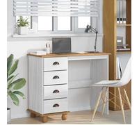 Bureau informatique Blanc - LEMON® Bureau d'écriture multi-rangements avec tiroir ASKIM Blanc 95x40x75cm 336 - Soldes