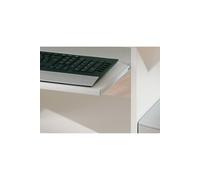 Inter Link Bureau Pepe – Table PC stratifié 80x50x75cm blanc, roulettes, tiroir coulissant