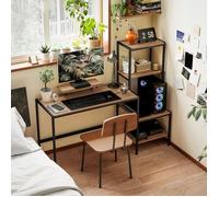 Bureau informatique Bureau avec support écran, support unité centrale, bureau avec tablette imprimante, bureau PC avec 4 tablettes