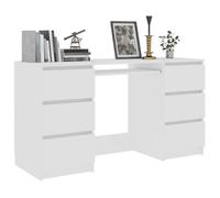 Bureau Informatique - CLOUD - Blanc 140x50x77 cm - Bois d'ingénierie LL81618