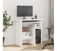 Bureau Informatique - CLOUD - Blanc 80x45x74 cm - Bois d’ingénierie LL70015