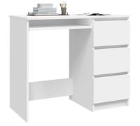 Bureau Informatique - CLOUD - Blanc 90x45x76 cm - Bois d’ingénierie LL11754