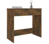 Bureau Informatique - CLOUD - Chêne fumé - 80x40x75 cm - Bois d'ingénierie LL137469