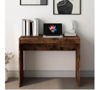 Bureau Informatique - CLOUD - Chêne fumé - 90x40x72 cm - Bois d'ingénierie LL143449