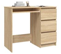 Bureau Informatique - CLOUD - Chêne sonoma - 90x45x76 cm - Bois d’ingénierie LL32866