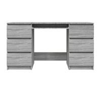 Bureau Informatique - CLOUD - Sonoma gris - 140x50x77 cm - Bois d'ingénierie LL146979