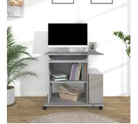 Bureau Informatique - CLOUD - Sonoma gris - 80x50x75 cm - Bois d'ingénierie LL140728