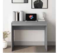 Bureau Informatique - CLOUD - Sonoma gris - 90x40x72 cm - Bois d'ingénierie LL143329