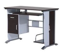 HOMCOM Bureau Informatique Design 100L x 52l x 75h cm Brun Noir et Blanc