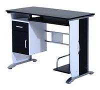 Bureau informatique design MDF noir et blanc