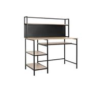 HOMCOM – Bureau informatique 4 étagères – Panneau de particules E1 – 120×53×126 cm Bois naturel