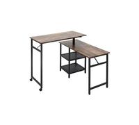 Bureau d'angle HOMCOM Panneau de particule 180x50x100cm Marron