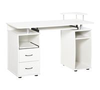 Bureau Informatique Design Multi-rangement Blanc