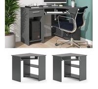 Bureau informatique en angle Odin - VICCO - Design compact - Anthracite