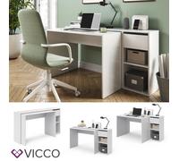 Bureau informatique extensible VICCO Ben - Blanc - 145 x 75,8 x 46,4 cm - Bois - Panneaux de particules