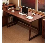 Bureau Informatique Pliable pour Petits Espaces, Table d'Étude et d'Écriture en Bois Sans Assemblage, Table à Manger Pliante Gain de Place pour Bureau(Walnut color,100x49x75cm/39.3x19.3x29.5in)