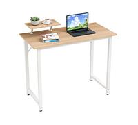 Bureau Informatique,Table d'Ordinateur avec Support Table de Travail PC Meuble de Bureau Poste de Travail en Bois et Métal Assemblage Simple pour Bureau Salon Chambre 100x50x75cm (Style 5)
