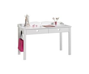 Bureau laqué blanc Vipack AMORI pour chambre enfant
